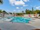 A large community pool features lounge seating and palm trees at 85 Arrowwood Way, Summerville, SC 29485