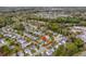 Aerial view of a residential neighborhood, showcasing this home's large lot and tree-lined streets at 9400 Divot Ln, Summerville, SC 29485