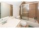 Cozy bathroom featuring a glass enclosed shower and a white vanity at 1021 Barfield St, Charleston, SC 29492