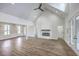 Bright living room featuring a fireplace, high ceilings and lots of natural light at 136 Mitch Ln, Holly Hill, SC 29059