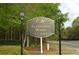 Ellington Woods at Dunes West community sign surrounded by lush trees and greenery at 1362 Kingsford Ln, Mount Pleasant, SC 29466