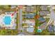 Aerial view showing location of home and community pool at 1543 Watoga Way, Mount Pleasant, SC 29466