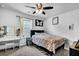 Charming bedroom with a comfortable bed, a writing desk and a window for natural light at 157 Tuscan Sun St, Summerville, SC 29485