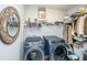 Laundry room with front load washer and dryer and extra shelves at 159 Garden Gate Way, Summerville, SC 29486