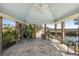 Outdoor pavilion with stone floor and grill overlooking water at 1644 Omni Blvd, Mount Pleasant, SC 29466