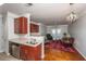 Living room features hardwood floors, traditional furniture, and an open concept design at 1755 Central Park Rd # 3102, Charleston, SC 29412