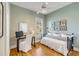 Inviting bedroom featuring a daybed, workspace, and stylish decor at 2410 Kemway Rd, Johns Island, SC 29455