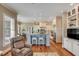 Open kitchen with stainless steel appliances, granite countertops, and a breakfast bar at 2410 Kemway Rd, Johns Island, SC 29455