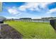 Spacious backyard with lush grass, a black fence, and serene water views at 260 Dunlin Dr, Summerville, SC 29486