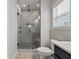 Contemporary bathroom with a glass shower, modern fixtures, and a neutral color palette at 260 Dunlin Dr, Summerville, SC 29486