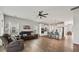 Open-concept living space featuring a comfortable living room area that connects to a modern kitchen and dining area at 260 Dunlin Dr, Summerville, SC 29486