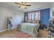Comfortable main bedroom with a ceiling fan and cozy carpet at 3073 Moonlight Dr, Charleston, SC 29414