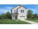 Charming two-story home featuring a modern farmhouse design with white siding, a well-manicured lawn, and a cozy front porch at 355 Claret Cup Way, Charleston, SC 29414