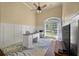 Office featuring an arched window, hardwood floors, and a work space at 3708 Colonel Vanderhorst Cir, Mount Pleasant, SC 29466