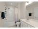 Well-maintained bathroom with a shower-tub combo and modern fixtures at 384 Ripple Park Dr, Summerville, SC 29486