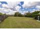 Expansive back yard with lush green grass, mature trees, and a privacy fence at 545 Two Mile Run, Johns Island, SC 29455