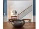 View from the dining room to the foyer with a stairway and table at 545 Two Mile Run, Johns Island, SC 29455