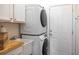 Functional laundry area with modern washer and dryer, sink, and white cabinets at 545 Two Mile Run, Johns Island, SC 29455