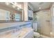 Stylish bathroom with walk-in shower, updated vanity and bright lighting at 633 Schooner Rd, Charleston, SC 29412