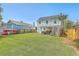Expansive backyard featuring a well-maintained lawn and a covered patio seating area at 928 Ashley Ave, Charleston, SC 29403