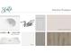 This bathroom design features quartz counters, white cabinets, and a walk-in shower at 943 Dusk Dr, Summerville, SC 29486
