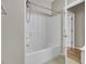Clean bathroom with a white shower-tub combo and neutral walls at 100 Bridgetown Rd # 10B, Goose Creek, SC 29445
