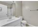 Neutral bathroom with white sink, vanity, and a shower-tub combo at 100 Bridgetown Rd # 10B, Goose Creek, SC 29445