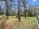 Lush backyard view featuring mature trees and well-maintained landscaping, showcasing the serene outdoor space at 107 Woodland Dr, Summerville, SC 29485