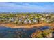 Stunning aerial view of a residential neighborhood by a winding waterway, featuring lush greenery and scenic vistas at 1115 Barfield St, Charleston, SC 29492