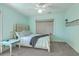 Charming bedroom with a full bed, bedside table, and a ceiling fan for added comfort at 1115 Barfield St, Charleston, SC 29492
