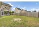 Large backyard with a wood fence separating the property from neighboring homes at 112 Tin Can Aly, Summerville, SC 29483
