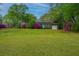 Lovely single story brick home with a green lawn and pink flowering bushes in the front yard at 1121 Inverness Ln, Hanahan, SC 29410