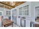 Kitchen with stainless steel appliances, dishwasher, wine cooler, and wood countertop island at 1300 S Main St, Summerville, SC 29483