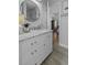 Bathroom vanity featuring a white countertop and white cabinets at 1504 Forrest Ave, Folly Beach, SC 29439