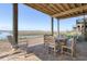 Inviting outdoor porch with a dining area, perfect for relaxing and enjoying the scenic view at 1504 Forrest Ave, Folly Beach, SC 29439