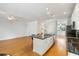 Kitchen island featuring granite countertops and stainless steel appliances with an open concept at 2187 Annie Laura Ln, Mount Pleasant, SC 29466