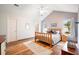 Bright and inviting bedroom with a vaulted ceiling, wood floors, and a comfortable bed with a wood frame at 234 Lipman St, Summerville, SC 29483