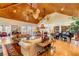 Inviting living room with vaulted wood ceiling, comfortable seating, and lots of natural light at 27 Waterway Island Dr, Isle of Palms, SC 29451