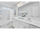 Bright bathroom with double sink vanity and a shower/tub combo at 2830 Backman St, Mount Pleasant, SC 29466