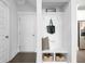 Convenient mudroom with built-in storage and seating near the kitchen at 2830 Backman St, Mount Pleasant, SC 29466