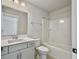Bright bathroom with a tub, modern vanity, and stylish mirror creates a clean and functional space at 2901 Backman St, Mount Pleasant, SC 29466