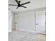 Neutral bedroom with a modern ceiling fan and white trim, offering a blank canvas for personalization at 2901 Backman St, Mount Pleasant, SC 29466