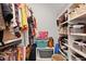 Walk-in closet boasts custom shelving and storage solutions at 3 1/2 Maranda Holmes St # B, Charleston, SC 29403