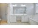 Bright bathroom with a double vanity, soaking tub, and glass shower at 3447 Toomer Kiln Cir, Mount Pleasant, SC 29466