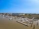 Beautiful aerial view of the private boat docks belonging to the condo community at 3701 Dock Site Rd # 302, Edisto Beach, SC 29438
