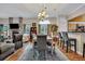 Inviting dining area provides views to the living room and kitchen and features contemporary furnishings at 462 Mount Royall Dr, Mount Pleasant, SC 29464