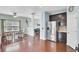 Dining area featuring hardwood floors, a stainless-steel refrigerator, and natural light at 490 Sanders Farm Ln, Charleston, SC 29492
