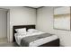 Sleek bedroom with a modern bed, stylish decor, and a calming color palette at 525 Railed Ridge Way, Moncks Corner, SC 29461