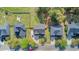 Aerial view showcases the property's roof, driveway, backyard, and street at 5254 Mulholland Dr, Summerville, SC 29485