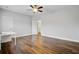 Bright bedroom with hardwood floors, ceiling fan and ample natural light at 5254 Mulholland Dr, Summerville, SC 29485